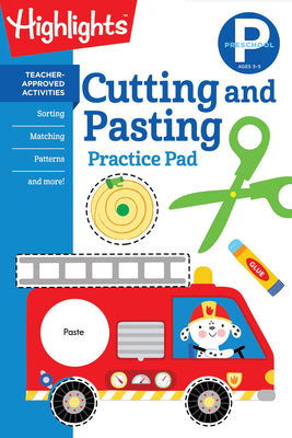 Cover Image for Preschool Cutting and Pasting: Scissor Skills Activity Book for Preschoolers to Practice Cutting Paper, Sort, Match, Find Patterns and More -- Highlights Learning, Paperback