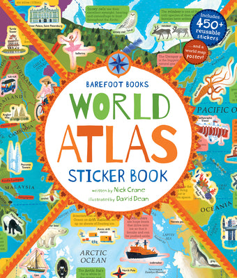 Cover Image for Barefoot Books World Atlas Sticker Book -- Nick Crane, Paperback