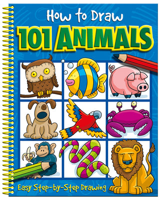 Cover Image for How to Draw 101 Animals: Step-By-Step Drawing Book for Children Ages 5+ -- Barry Green, Spiral