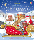Cover Image for Peek Inside Christmas: A Christmas Holiday Book for Kids -- Anna Milbourne, Board Books
