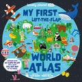 Cover Image for Lonely Planet Kids My First Lift-The-Flap World Atlas: Giant Pull Out Map Wow Factor Facts & Surprises Search & Find Games Beautiful & Engaging Illust -- Kate Baker, Board Books