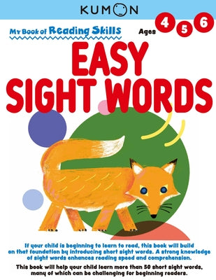 Cover Image for Kumon My Bk of Reading Skills: Easy Sight Words -- Kumon Publishing, Paperback