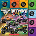 Cover Image for Pit Party Colors (Monster Jam Interactive Board Book with Tabs) -- Marisa Aveling, Board Books
